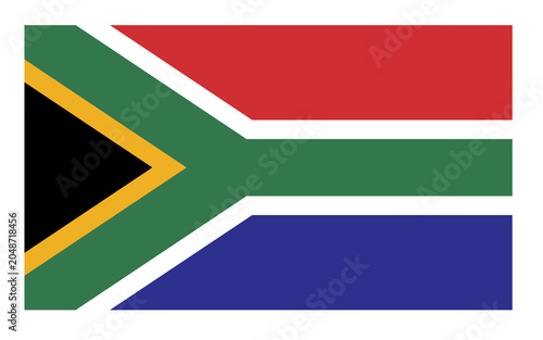 Flag of South Africa: A vibrant and dynamic depiction of the South African national flag, symbolizing unity, diversity, and the nation's rich heritage.
