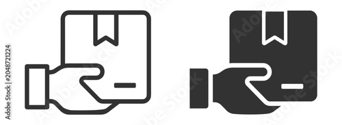 Fényképezés Package return icon collection, ecommerce, delivery and refund service symbols,