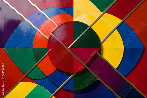 Modern Multi-Color Geometric Art