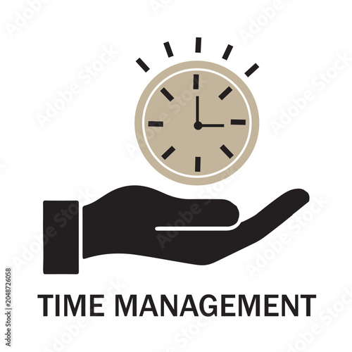 Time Management Productivity Vector Icon