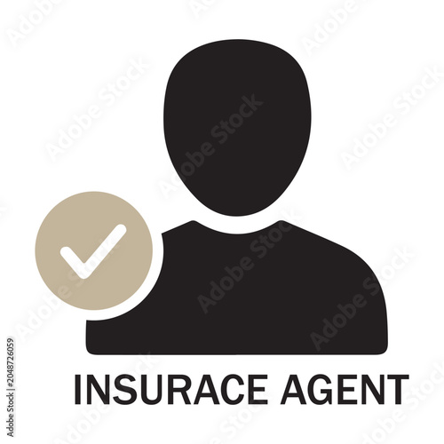 Insurance Agent Service Vector Icon