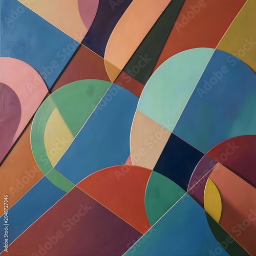 Mid-Century Modern Geometric Wall Art
