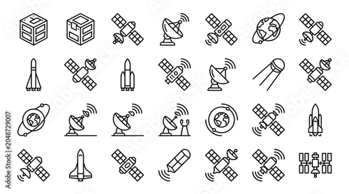 Foto Satellite and Space Icons Collection.