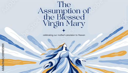 Fotografia The Assumption of the Blessed Virgin Mary, celebrating our mother's ascension to Heaven