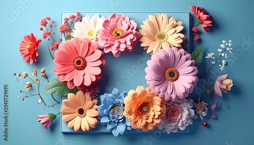 Colorful bouquet of artificial flowers in vase.