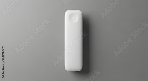 Minimalist White Blank Cosmetic Tube Mockup on Gray Background for Beauty and Skincare Branding