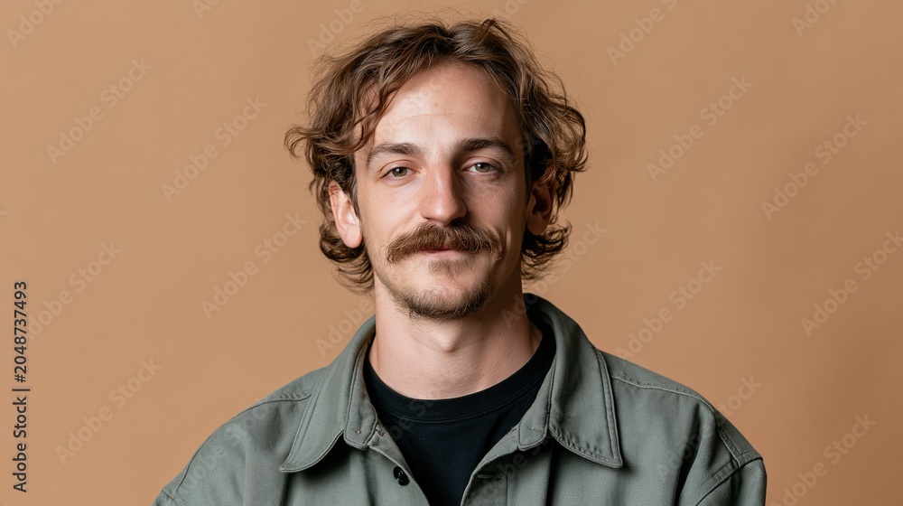 Obraz premium Gen Z Team Lead Young Slim White Man Content Operations Steady