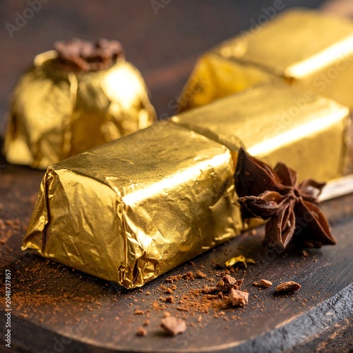 Golden brown croissant with chocolate filling on plate.