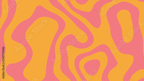 Sunset Abstract Waves Background
