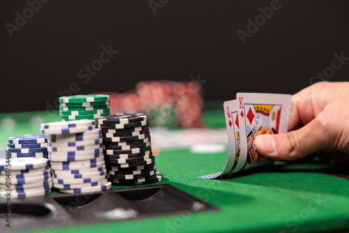 Konstfotografi Two kings of playing cards on the poker table