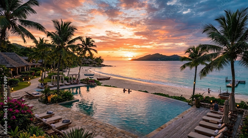 Fototapeta premium sunset on the beach