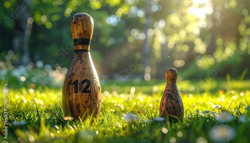 Rustic wooden mailbox in vibrant meadow.