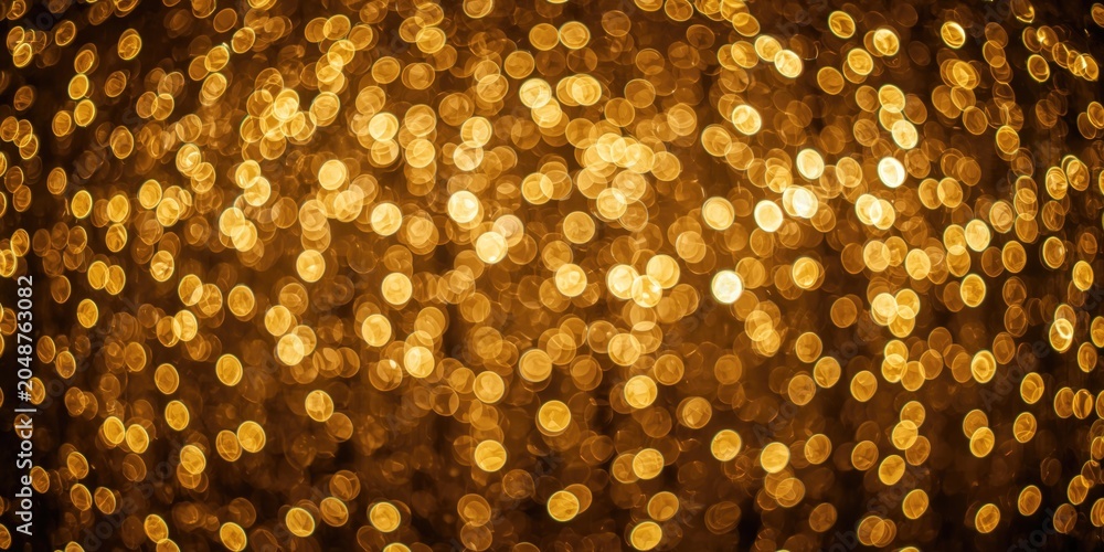 Obraz premium Decorative golden backdrop displaying holiday spirit through motion blur lights