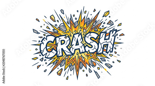 Photos Comic Book Style Crash Explosion Word Art.