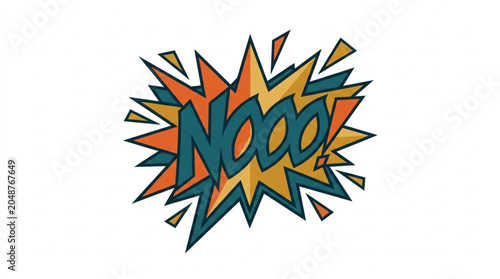 Photos Comic Book Style NOOO Word Burst.