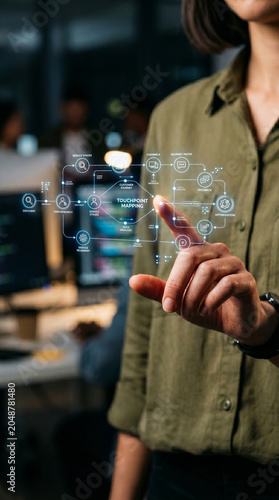 Customer journey mapping touchpoint mapping on digital interface