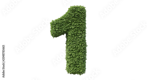Green mossy number one icon