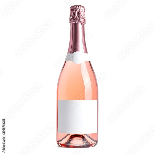 Elegant glass bottle with orange liquid and gold cap.
