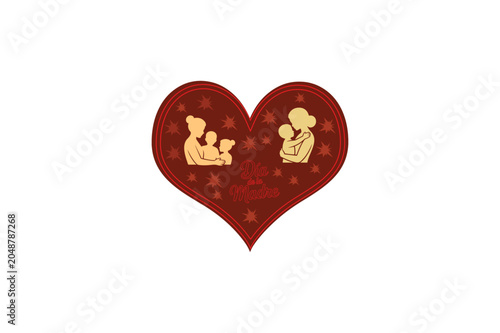 Dia de la Madre Mother's Day amor incondicional celebraci?n vector image.eps