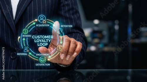 Customer journey mapping loyalty loop engagement satisfaction acquisition retention reward referral