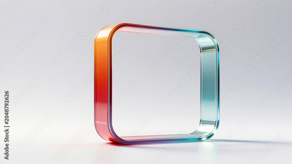 Obraz premium Abstract Geometric Shape with Gradient Colors