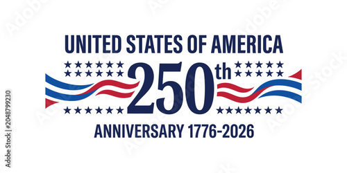 Foto United states 250 year celebration logo commemorating 250 years of american inde