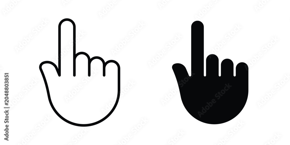 Fototapeta premium Cursor icon. Editable line vector element set