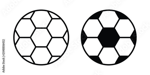 Quadro em tela Football icon. Editable line vector element set