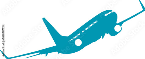 Photos Minimalist Jet Plane Black Line Vector Icon on White Background