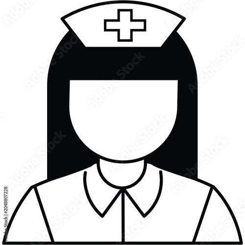 Simple Illustration of Nurse Icon