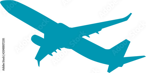 Foto Minimalist Jet Plane Black Line Vector Icon on White Background