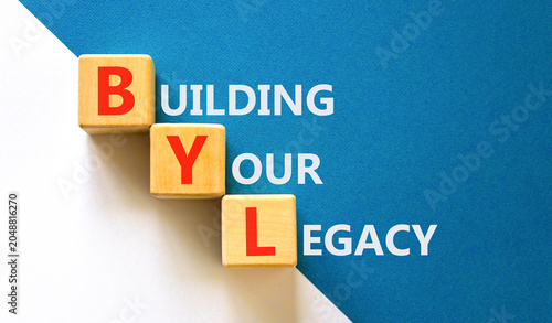 Canvas Print BYL building your legacy symbol