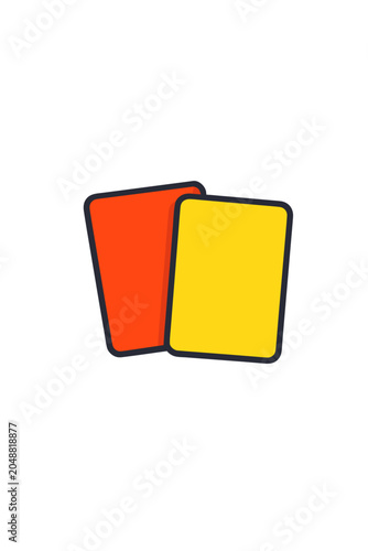 red card and yellow card