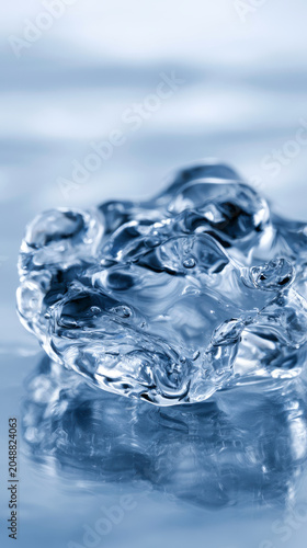 Floating Ice Cube In Water
