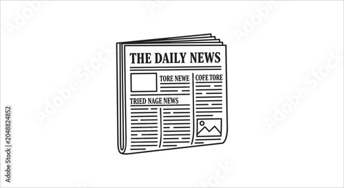 Bild auf Leinwand The Daily News Newspaper Headline Announcement.