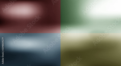 Foto Abstract background with four quadrants in dark red, muted green, steel blue, an