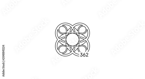 Geometric shape design with circles.