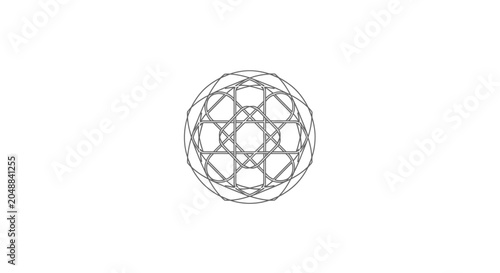 Geometric Shape Flower of Life Pattern.