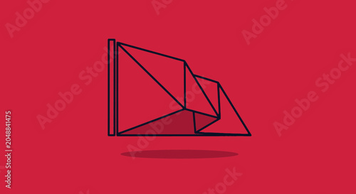 Geometric shapes in black outline.