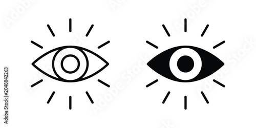 Schilderij op canvas Impressions icon. line and filled black pictograms.