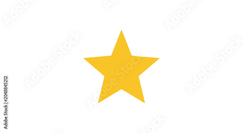 Golden Star Shape Icon Symbol.