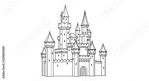 Valokuva Medieval Castle Architecture Design Element.