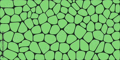 Foto Irregular pebble pattern green and black vector illustration