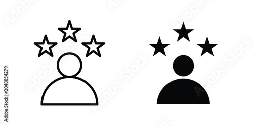 Photos User experience icon. line and filled black pictograms.