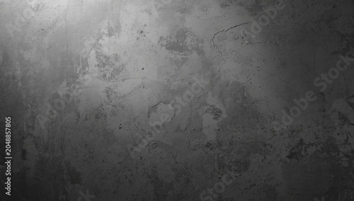 Worn gray concrete wall texture featuring smooth blurred copy space