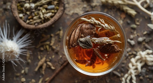 Natural herbal infusion designed to ease symptoms of altitude sickness with traditional Andes remedies