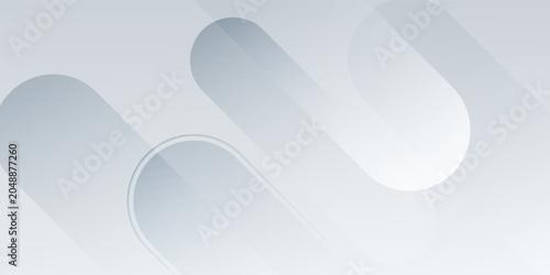 Foto Abstract white and light gray background with elegant geometric curved shapes and soft shadows
