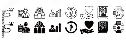 Konstfotografi Coaching icon set