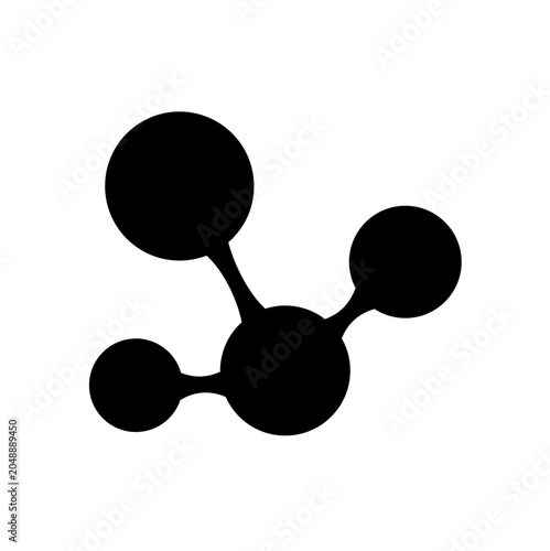 Molecule Icon Silhouette Vector Image