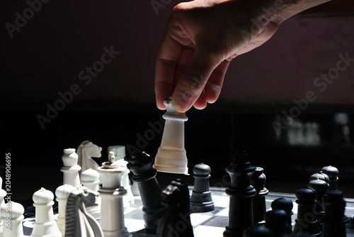 Tableau sur toile Chess game